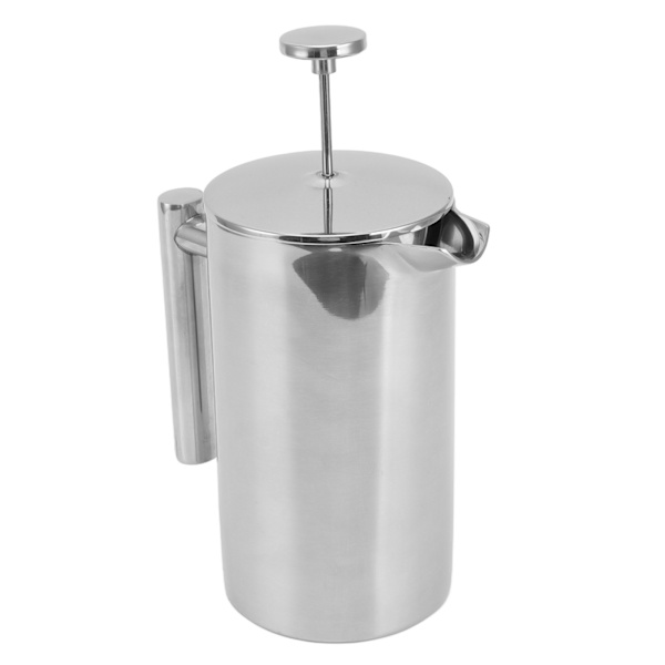 Fransk Press Kaffemaskine 304 Rustfrit Stål Dobbelt Væg Te Kande Håndbrygget Kaffe Press med Filter Skærm 350ml