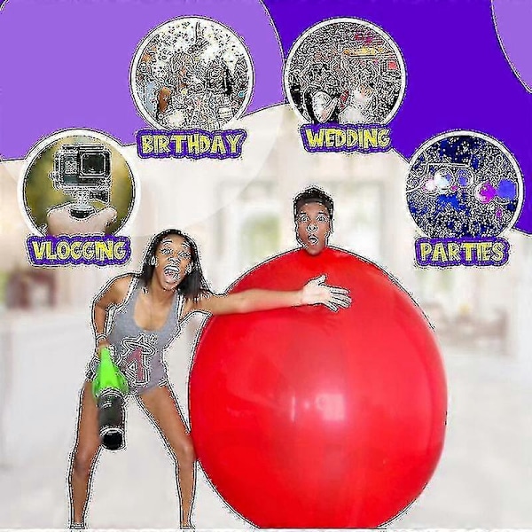 Jätte Människoballong 91 cm Runda Ballonger Extra Jumbo Tjock Jätte Latex Ballong-EE -GSL Gul