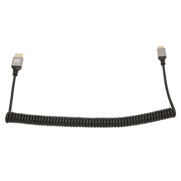 Mini HD Multimedia Interface fjäderadapterkabel 4K 60Hz 18 Gbps förlängningskabel för surfplatta kamera TV-skärm Mini hane till HD hane fjäderkabel