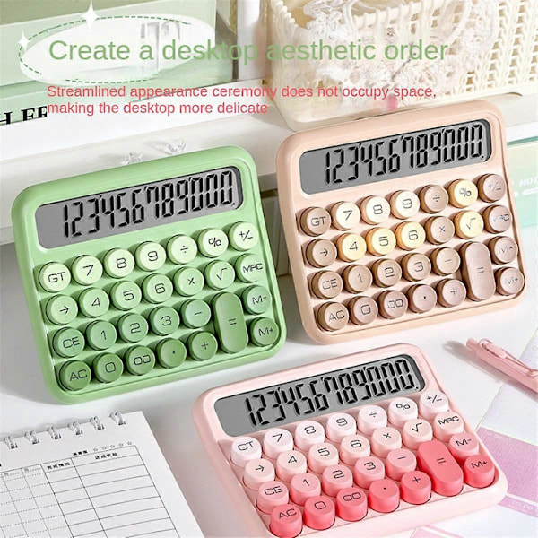12-cifret sød lommeregner, mekanisk switch-design, gradient brun