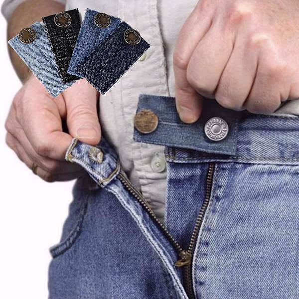 7-pack gravidbukser midjeforlengere med justerbar elastisk knappelukking