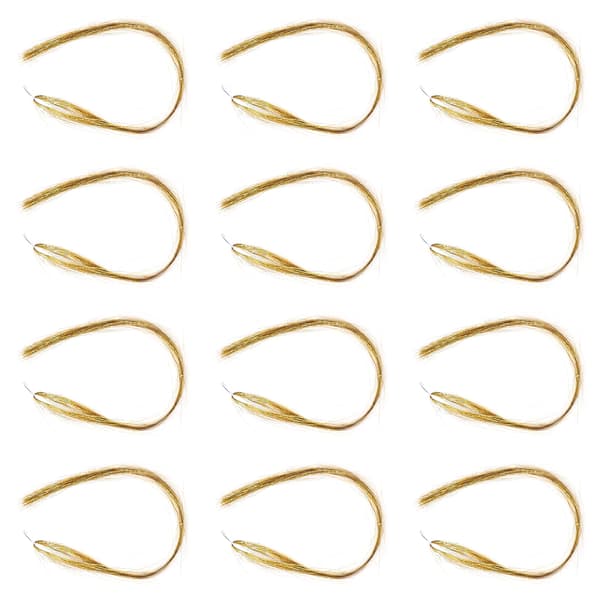 Fargerike Hårstrå Glitter Bling Glitrende Dreadlocks Hårforlengelse Skinnende Hår TinselsGolden
