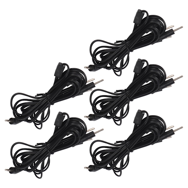 5 stk til TENS ledningsledninger Professionel 2,5 mm albuestik erstatning ledningsledning til TENS maskiner 3,9 fod