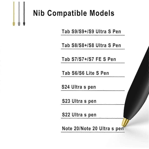 Metal Nib/Spidser Udskiftning til Galaxy Tab S9/S9FE+/S9 Ultra