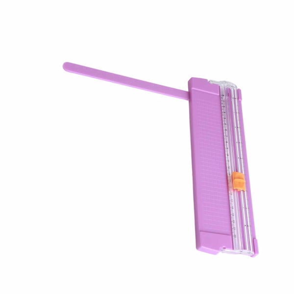 Papirkutter Liten Minifolding Klarskala Grader Gratis karbonstålskjæring Scrapbook Papir Trimmer Lilla