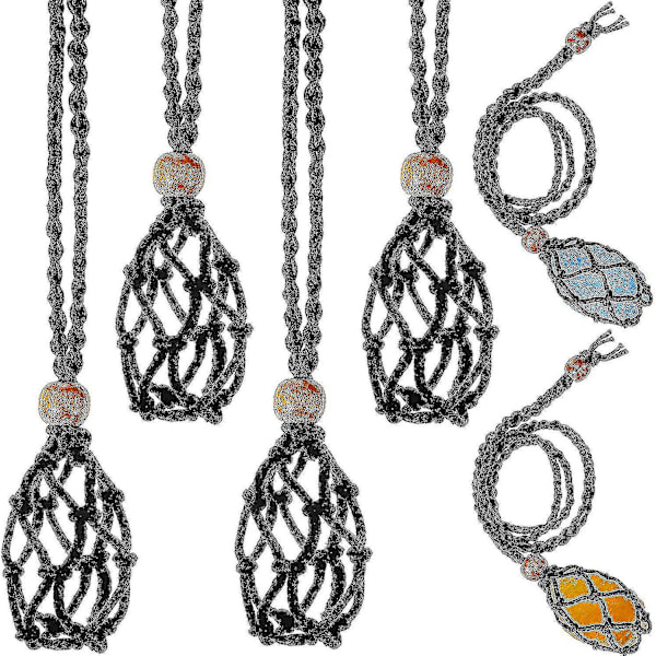 Kristallhalsbandssnöre Set för DIY Stenhalsband - 4 stycken