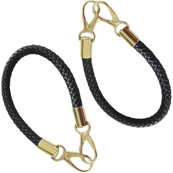 Sort læderhåndtaske skulderrem - 40cm (2 stk.)