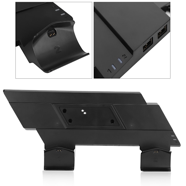 Universell värd multifunktionell basstöd trådlös handkontroll kontakttyp dubbel laddare för PS4/SLIM/PS4 PRO