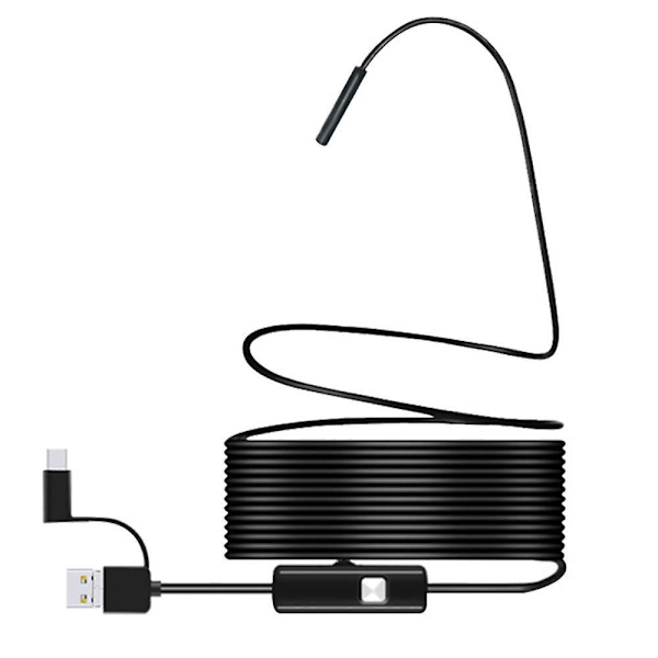 USB-endoskooppi Android-puhelimelle, tietokoneelle, 7 mm:n booreoskooppi tarkastuskamera vedenpitävä 6 LED-valolla