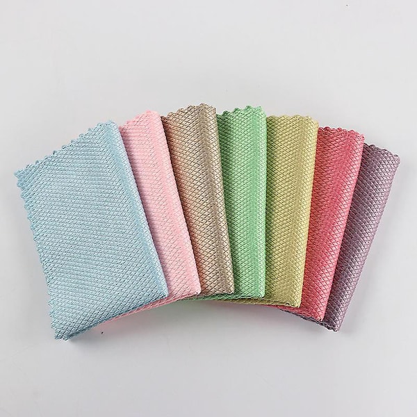 Premium Mikrofiber Glasputsdukar - 10-pack, Lintfritt Fönsterputsmedel för Fönster, Glasögon, Vindrutor och Speglar - Snabbt och Effektivt