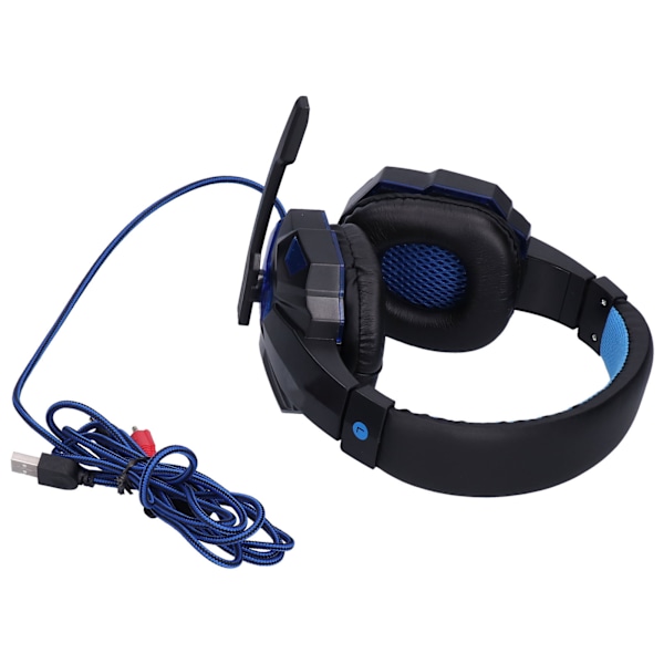 SY830MV‑PC Blå Gaming Headset Trådbundet Luminous Gaming Hörlurar för PC PS4 Controller