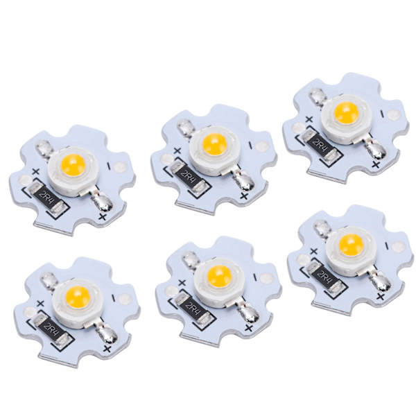 25 kpl 5V LED-sirua 200LM 3W suuritehoinen LED-lamppuhelmet DIY-valaistuslaitteisiin Keltainen valo 588-590NM