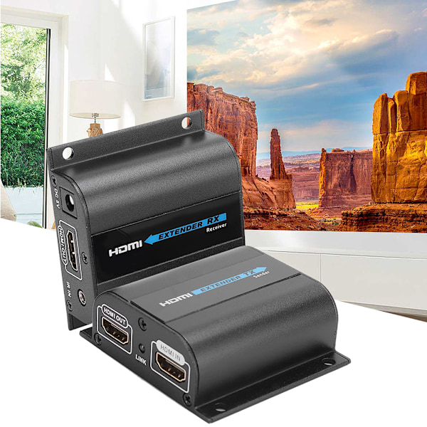 HD til RJ45 enkelt netkabel 60M infrarød IR loop output extender LKV372Pro 100-220V forsyningsspænding EU-stik
