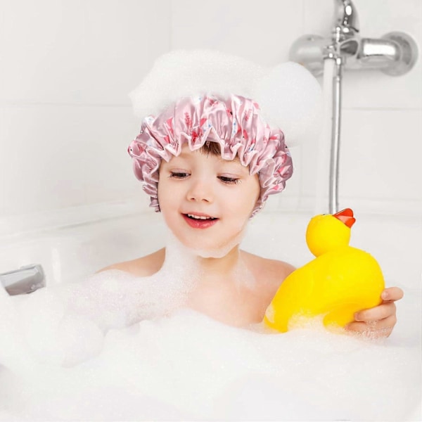 2 stk. dusjhette badehette vanntett dusjhette elastiske vanntette dusjhetter for damer spa salong