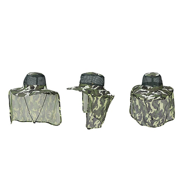Bucket Hat Fiskeri Solbeskyttelse Udendørs Fiskehætte Camouflage Græsgrøn