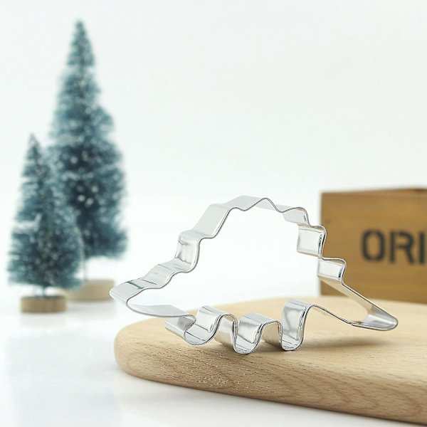 Rostfritt stål Dinosaur Snowflake Cookie Cutter Set med enkel, exakt skärning och säker, bekväm hantering