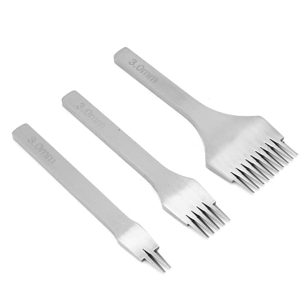 3 stk Håndarbeid Lær Pro Stitch 2.7/3.0/3.38/3.85mm Lær Meisel Hullstanseverktøy (3.0mm)