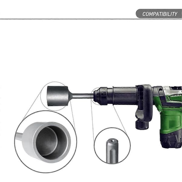 SDS Max skruetilbehør til T-stolpe, 2-tommer diameter hoved