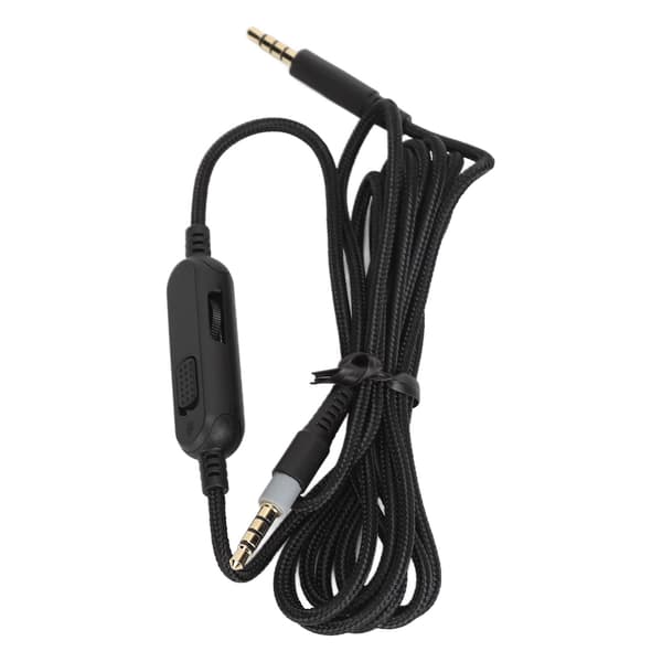 Hovedetelefonkabel 3,5 mm stik udskiftning headsetledning med inline lydløs volumenkontrol til HyperX Cloud Mix til G633 G933