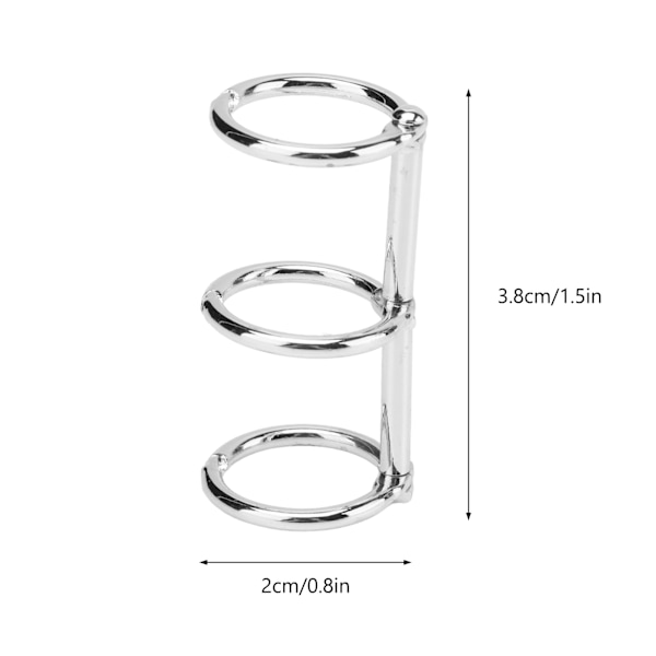 Metal gør-det-selv håndkonto papir Løse blade binderinge - genanvendelige 3 hullers galvaniserede ringbind Silver