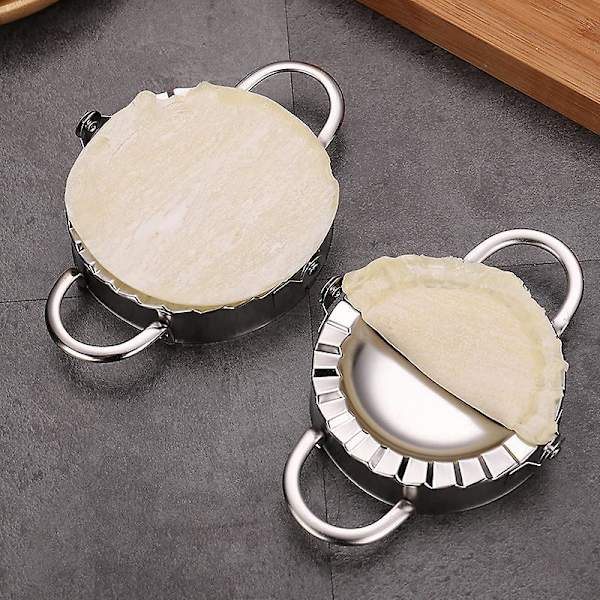 Sæt med Dumpling-Formere i Rustfrit Stål - 3 Former til Turnover-Indpakninger med Bagemåtte