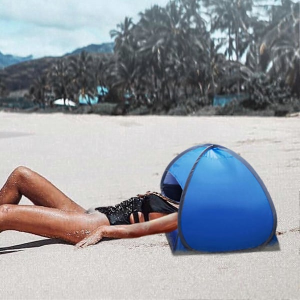 Portabelt Solskydd Mini Huvudtält Med Telefonhållare För Strand Solbad Vindtätt Carminum 80X50X55cm23