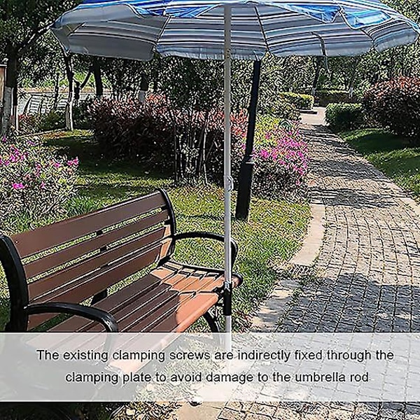 Qiweis Parasolholder - Sikker og Praktisk Balkon Gelænder Klemmebeslag til Bord Parasol Tilbehør