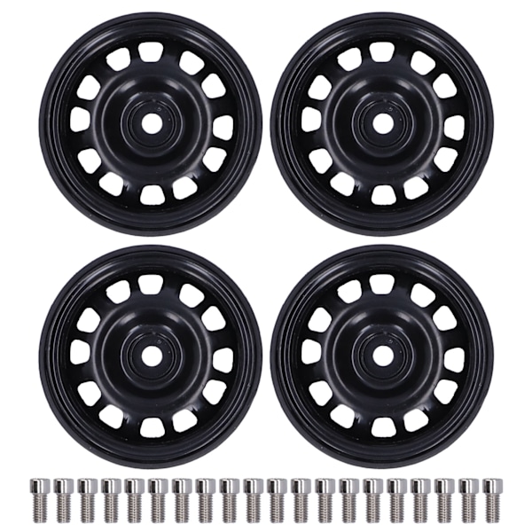 4 st 1/10 RC Beadlock-hjulnav 12 hål Metallhjulnav Ersättning för AXIAL/HSPBlack