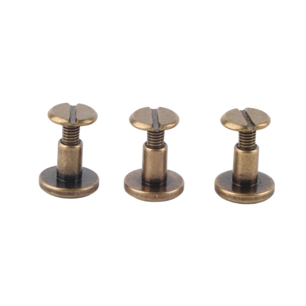 20 stk flatt hode kobber messing skruer muttere spiker nagler skinnhette tilbehør (8 mm)