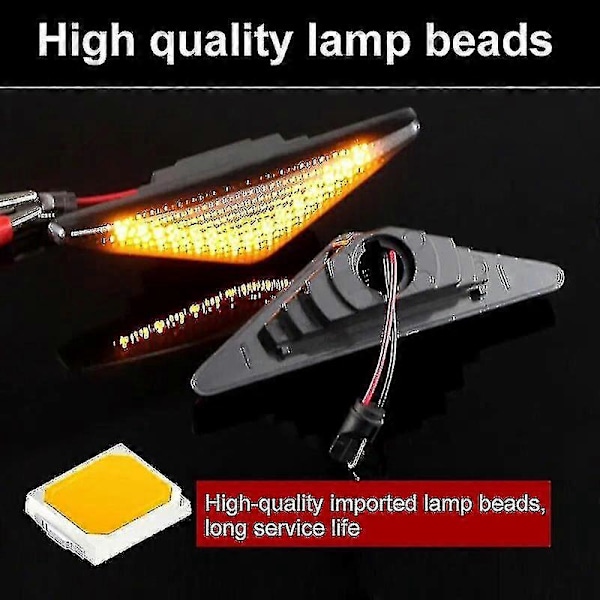 Flytande Sidoblinkers LED Dynamisk Sidomarkeringsblinkers Indikatorlampa För Ford Mondeo 3 Mk3 Focus 1 Mk15.29 2st Dynamisk