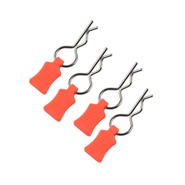 1/5 1/8 RC Bilkaross Skal Klämma Stift Fästfäste Set Tillbehör Delar Passar för Traxxas (Orange)