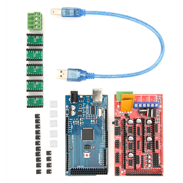 3D-printertilbehør LCD-kontrolkort A4988-modul aluminiumblokterminal gør det selv-driver