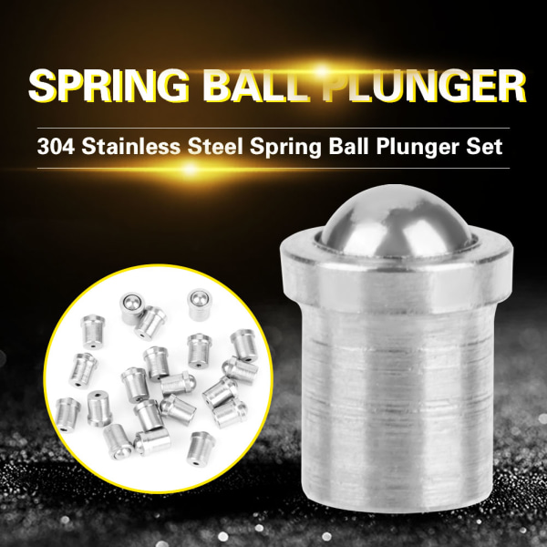 304 Rostfritt Stål Precision Positionering Pärlor Skruv Slät Fjäder Kul Plunger(φ 3*4)