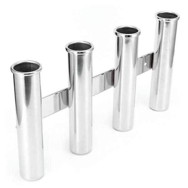 Fiske stang holder 4 rør stativer lodret monteret rustfrit stål hardware til marine yacht båd