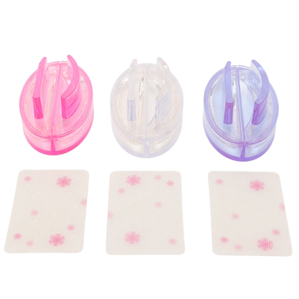 3pcs Nail Art Stamper Set Various Patterns Soft Silicone Manicure Stamping Tools for Nail Salon