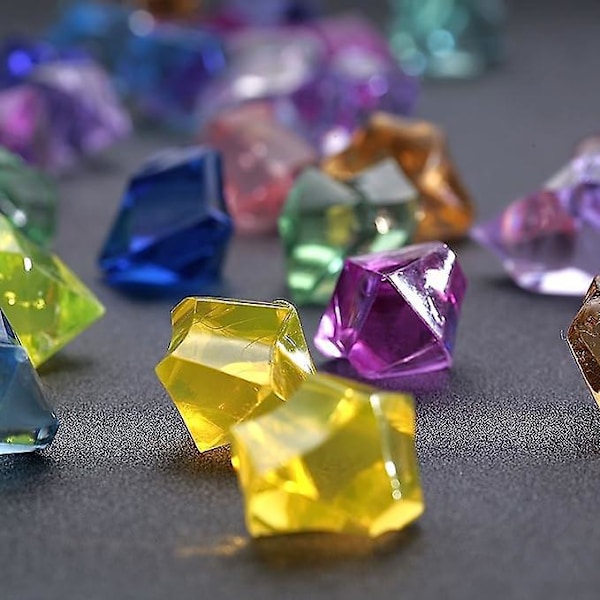Fargede Krystallsteiner Akryl Diamant Piratskattsteiner Vasefyll Bryllupsdryss Borddekorasjon Krystaller/Diamanter/Konfetti