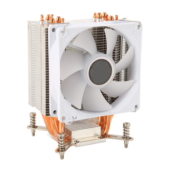 9CM CPU-køler 4 kobbervarmerør Farverig belysning 3-benede hydrauliske computer CPU-køleventilatorer til stationær computer
