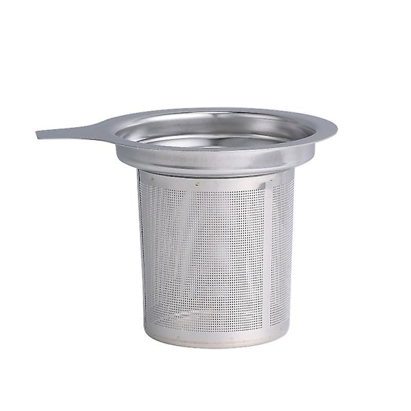 Te-si  med Ekstra Fint Net og Silikonlåg 304 Rustfrit Stål Løste  Te-infuser Steeper Kurvfilter til Tekande og Kop