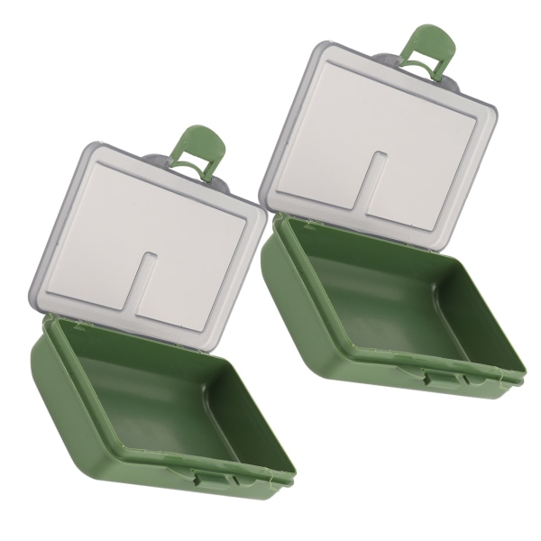 2 st fiskekrok bete gadget låda mini PP förvaringslåda fodral för fiskeutrustning tillbehör 1 fack