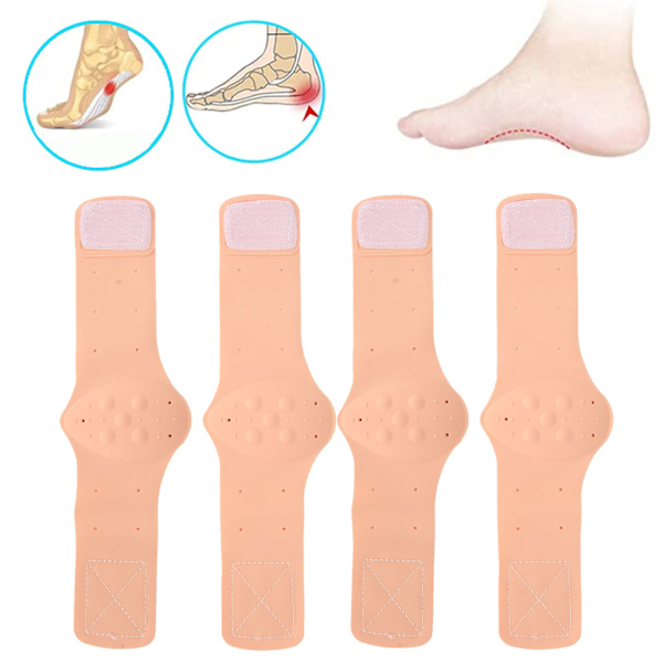 2 par Arch Pad självhäftande stöd Silikon innersula Elastisk platt fotvårdsmaterial Ljusare upp hudfärg
