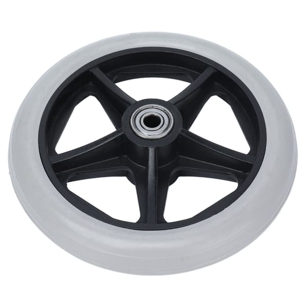 6 tum 5 Håls Solid Hjul PU Rullstols Rollator Hjulnav Ersättning 608ZZ Metallager