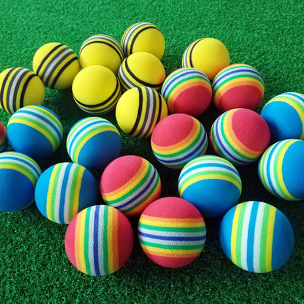 20 st färgglada elastiska bollar EVA-skumbollar inomhus träningsboll lekplats barnleksak svampboll sport träningsverktyg blå röd