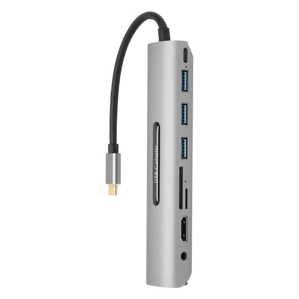 9-i-1 Type-C dockningsstation Type-C till HD Multimedia Interface/VGA/USB3.0/PD-adapter