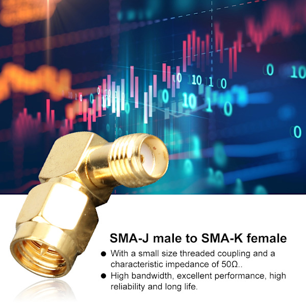 5st SMA J Hane till SMA K Hona vinkelrät böjadapter Kontaktomvandlare