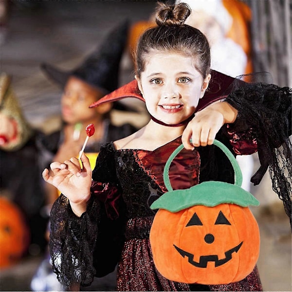 Halloween Knask eller Knep Kurvposer Godteribøtter, Gjenbrukbare Bærbare
