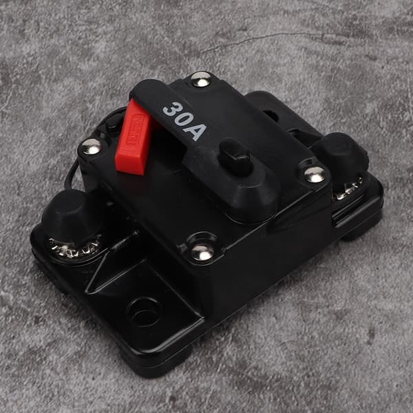 12V 30A/40A/60A Bil Stereo Audio Nulstillingsbar Inline Strømafbryder Selvgendannelsessikring (30A)
