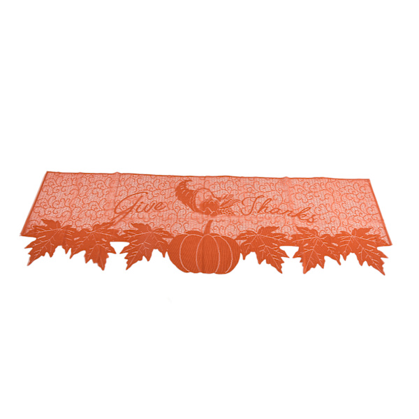 Thanksgiving bordslöpare premium polyester slät yta mjuk textur hög hållbarhet Thanksgiving eldstadssjal