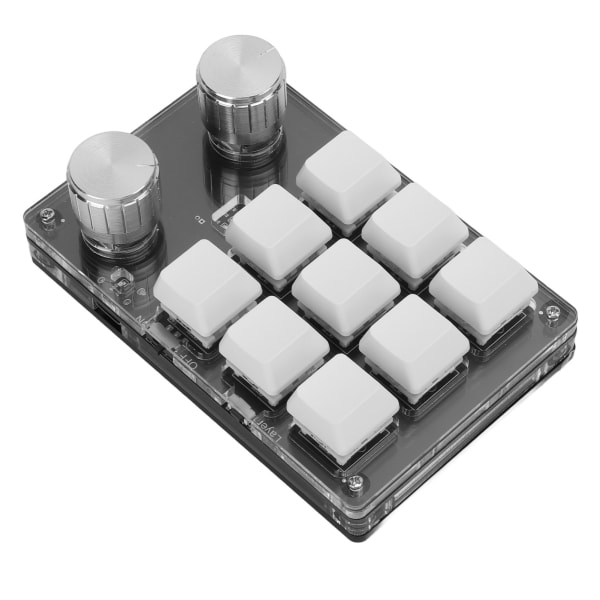 Trådlöst programmerbart kortkommando tangentbord USB Bluetooth Dual Mode 9 tangenter med knoppar Blå switch för Office Games Music