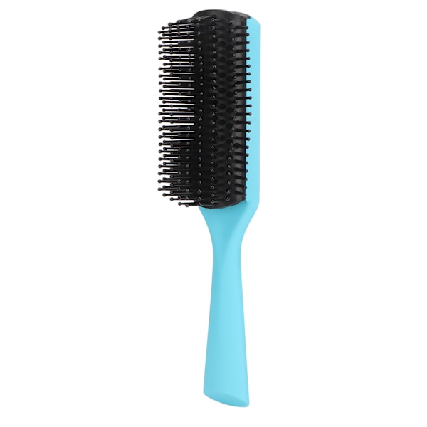 Massasjebørste for hår 9 rader Salon Blow Wet Dry Detangle Styling Hairbrush Kam Avtakbar Blå