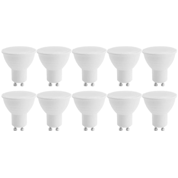 LED GU10 Spotlight Lampor, GU10 LED Lampor, 5W Kallvit 6500K (50W Halogen Ekvivalent) Energibesparande Lampa, 400LM 120 Graders Spridningsvinkel Ej dimbar, 10-pack